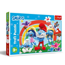 Trefl 14374 Smurfs Smurf's Day Puzzle 24 Maxi 24 Large Elements Creative Entertainment for Children from 3 Years Multi-Coloured