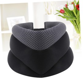 LALAFINA Three Layers Adjustable Neck Brace Support for Cervical Relief Comfortable Gray Neck Guard for Posture Improvement and Muscle Relaxation