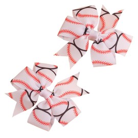 Football Hair Clip Girls Soccer Bow Clip Sport Hair Bow Hair Accessories TSFJ50 (Baseball)