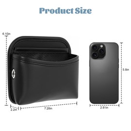 NAFJYR 4 Pcs Car Side Storage Pocket, Pu Leather Car Door Organizer