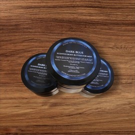 Jhane' Nicole Cosmetics' Dark Blue Scented Body Butter for Men - Hydrating body butter with Jojoba Oil for Daily Moisturizing
