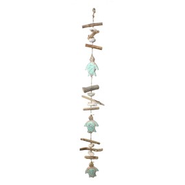 Beachcombers 37" Wood Drop With Turtles And Driftwood Beige