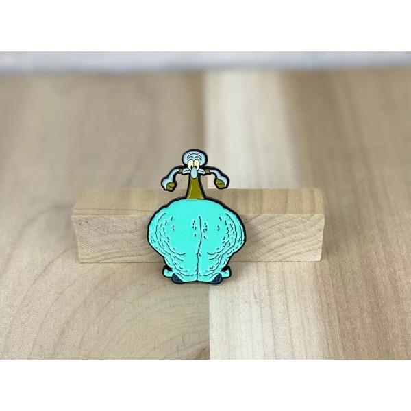 Squidward Burger Thighs Enamel Pin