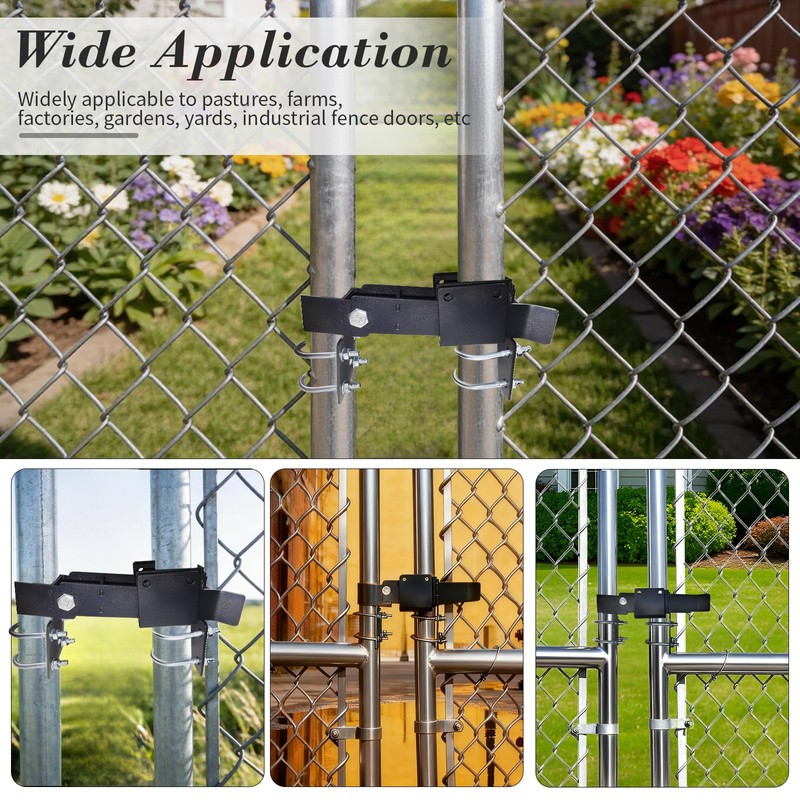 Heavy Duty Double Gate Latch for 1-3/8" Frame, Farm Gate