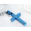 JEWELRYWE Men's Stainless Steel Cross Necklace, Cross Necklace, Bible, Color: