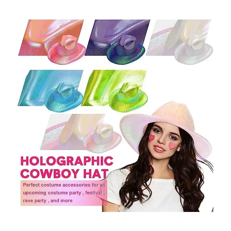 Xz 3pcs Sombrero Vaquero Disfraz Tornasol Fiesta Pride Tr A