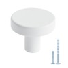 HANIHUA 10 Pack White Cabinet Knobs Dresser Knobs, Solid Kitchen