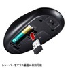 Sanwa Supply NT-WL23SETBK Wireless Mouse Set, Quiet, USB A Connection,