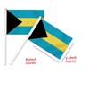 10 PCS Bahamas Handheld Small Flag, Bahamians Hand held Mini