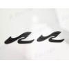 SEARAY BOAT 2PC SR WAVE Matte Black EMBLEM BADGE For