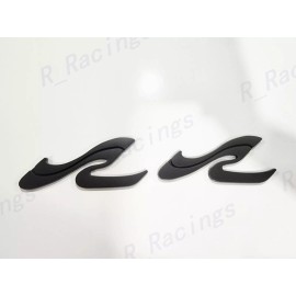 SEARAY BOAT 2PC SR WAVE Matte Black EMBLEM BADGE For Sea Ray SCRIPT BOAT LOGO 6-1/4" NEW USA