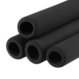 MECCANIXITY Foam Grip Tubing Handle Grips 17mm ID 5mm Wall Thick 295mm Black Non-slip for Fitness, Tools Handle Support 4 Pack