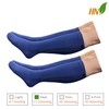 HealthyNees Closed Toe 15-20 mmHg Compression Zipper Socks White Navy