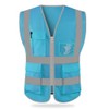 HYCOPROT High Visibility Safety Reflective Vest with Pockets and Zipper,