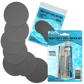 Heavy Duty Charcoal Vinyl Patch Glue Kit for Inflatable Boats Pools or Mattress