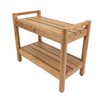 SPATEAK Asta Select Solid Teak 26" Shower Bench with Arms,