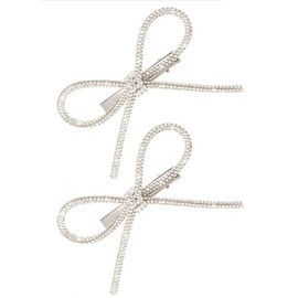 Set of 2 rhinestone bow hair, glitter hair clips, rhinestone, crystal bow hair clip, silver hair clip, wedding hair accessories, bride, rhinestone hair clips, bows, crystal bow hair clip