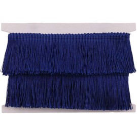 Fringe Trim Tassel Lace 2.5Inch Width 5 Yards Long for Clothes Accessories Latin Wedding Dress and DIY Lamp Shade Decoration (Royal Blue, 2.5Inch)