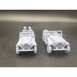 Nerd Herd Wargaming 28mm, 1/56, 3D Printed, WW2, Russian, GAZ-67 Jeep, Open (2), Bolt Action