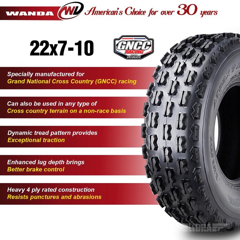 2 Sport ATV Tires 22x7-10 22x7x10 fit for Honda TRX