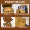 Gkesgm Recipe Box with 70 Recipe Cards and Dividers,Rustic Wood