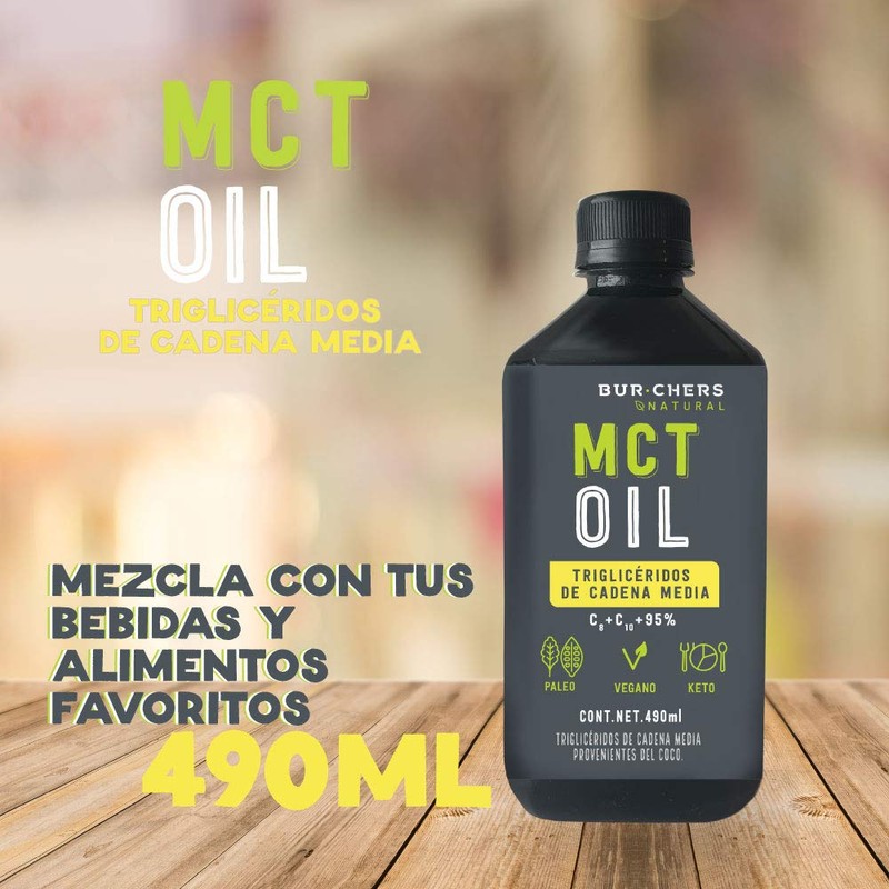 MCT Oil (C8+C10 95%) 490ml trigliceridos de cadena media /