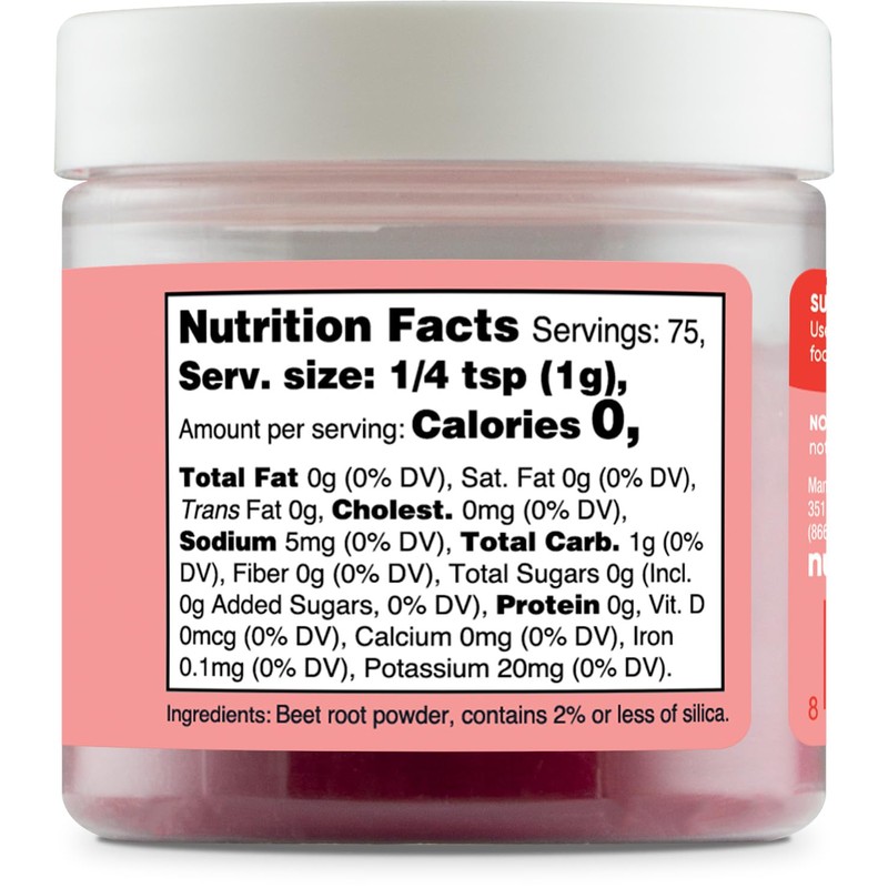 Nutricost Red Plant Based Food Coloring From Beet Root Powder