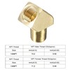 sourcing map Brass Hose Fitting Elbow 1/4 NPT Male to