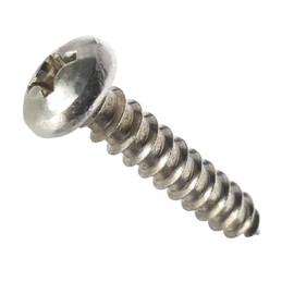 #14 x 3" Pan Head Sheet Metal Screws, Full Thread, Phillips Drive, Stainless Steel 18-8, Bright Finish, Self-Tapping, Quantity 25 Pieces by Fastenere