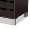 Baxton Studio Ernest Dark Brown Finished Wood 2-Door Shoe Storage