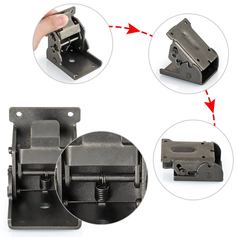 MDLUU Folding Brackets Heavy Duty, 90 Degree Self-Lock Hinges for
