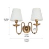 Aiwen 2-Light Bedroom Wall Lamps Polished Solid Brass Finish Wall