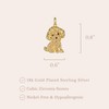 SCAMPER & CO Poodle Cubic Zirconia Puppy Charm Pendant Necklaces