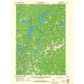 YellowMaps Minong WI topo map, 1:62500 Scale, 15 X 15 Minute, Historical, 1965, Updated 1967, 20.74 x 15.67 in - Polypropylene