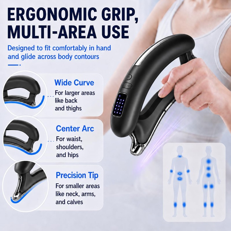 NIFFPD Electric Body Sculpt Massager, Portable Massage Tool with Soothing