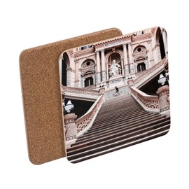 Cork Coaster - Justice Palace Vienna Austria Monument Architecture - 1 Piece (95x95mm)