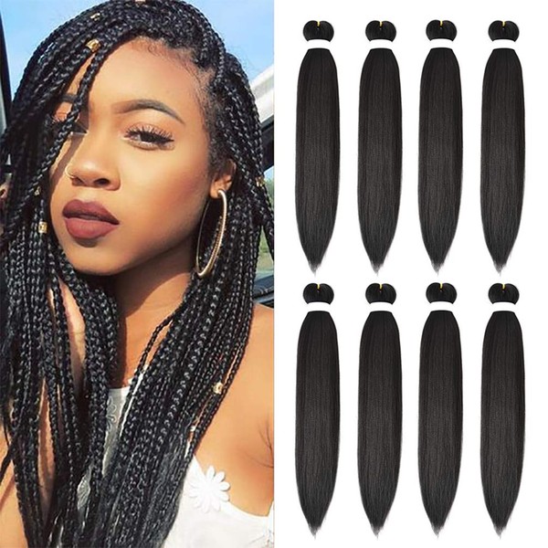 8 Pack Braiding Hair Pre Stretched - 26" 100G/Pack Premium
