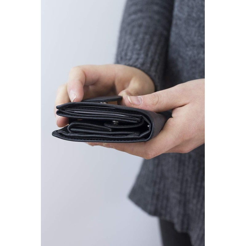 LEAS Ladies Wallet with Outside Lock and Big Coin Compartment