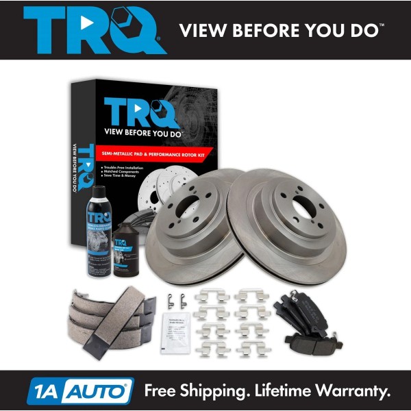 TRQ Rear Brake Pad & Rotor Kit Fits 2005-2009 Subaru