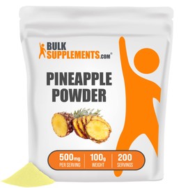 BULKSUPPLEMENTS.COM Pineapple Powder - Dried Powder Fruit Powder for Flavoring & Smoothies - 500mg of Pineapple Fruit Powder per Serving - Unsweetened & Gluten Free (100 Grams - 3.5 oz)