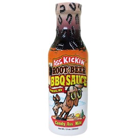 Ass Kickin' Sweet Root Beer BBQ Sauce - 13 oz. Bottle - Premium Gourmet Mild and Sweet Barbecue Sauce - Perfect for Chicken Wings on the BBQ Grill