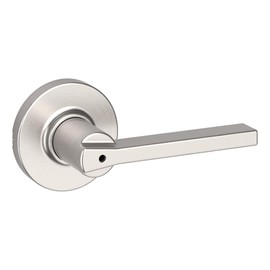 Kwikset 300CSLRDT-V1 Casey Privacy Door Lever Set with Round Rose - Satin Nickel