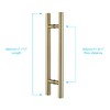 TOGU TG-6012 450mm/18 inches Solid Standoffs Heavy-Duty Commercial Grade-304 Stainless
