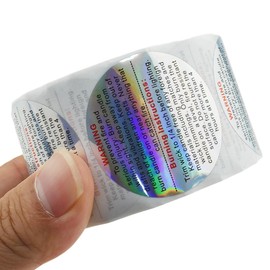 HAHIYO 500PCs 1.5Inch Holographic Circular Candle Warning Stickers Wax Melt Safety Warning Stickers Candle Jar Container Labels Candle Sticker Label Candle Safety Sticker for DIY Candle Making