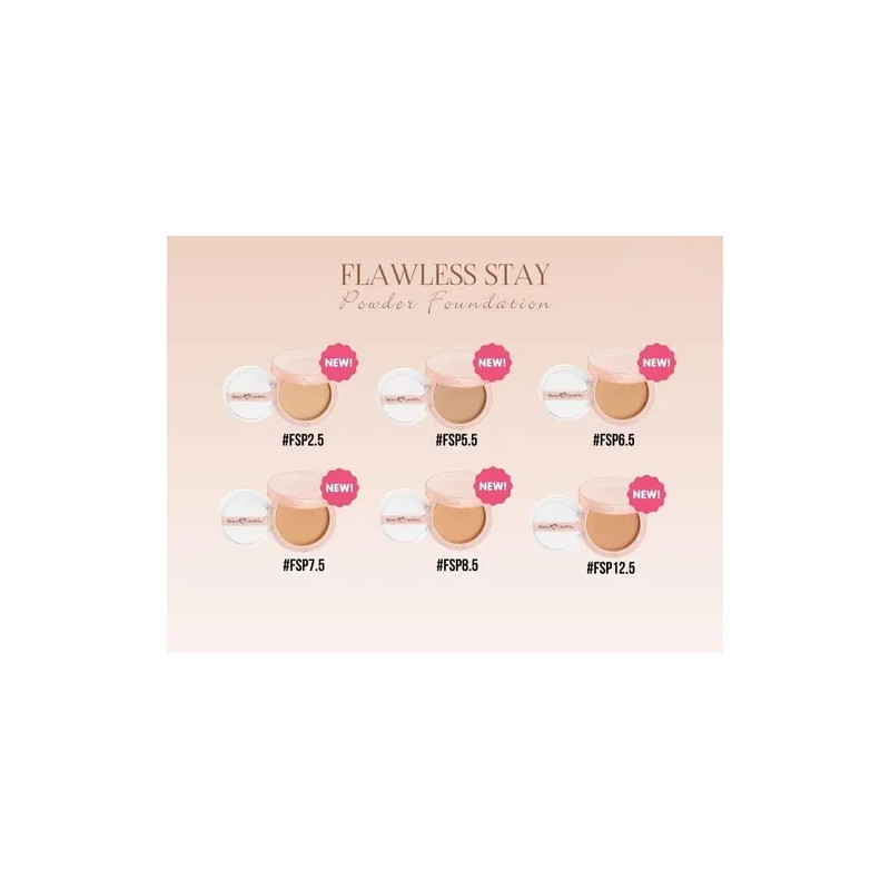 Beauty Creations Base En Polvo Compacto Flawless Stay Tono 5.5