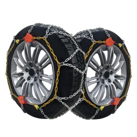 232605 Adjustable Snow Tire Chains for Light Truck, SUV, Cars, Pickups, 2 Pack Anti-slip Snow Chains for Pickup Trucks Winter Tire Chains 225/70R19.5 225/90R16 245/85R15 255/50R20 265/50R20 275/40R22