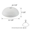 Aspen Creative 23099-11 Alabaster Contemporary Replacement Glass Shade for Medium