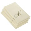 Entertaining with Caspari White Pearl Paper Linen Guest Towels, Monogram