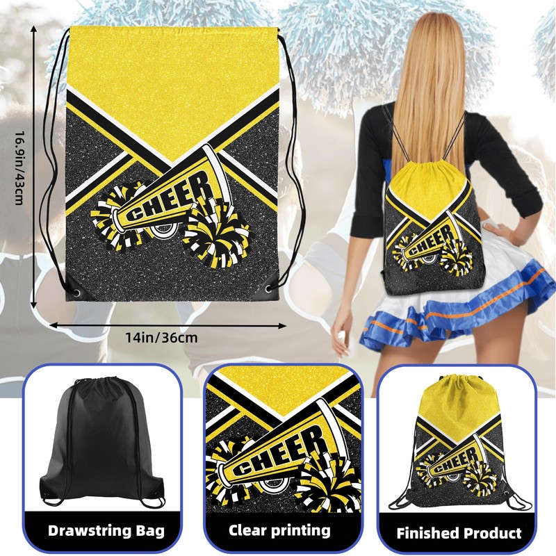 Cheer Drawstring Backpack Cheerleading Drawstring Bag Cheer Accessories Gifts for