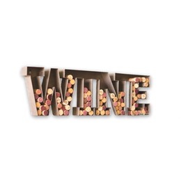 Kalalou Metal Letter Wine Cork Holder Wall Decor For the Wine Cork Collector - 25x7x2 inches